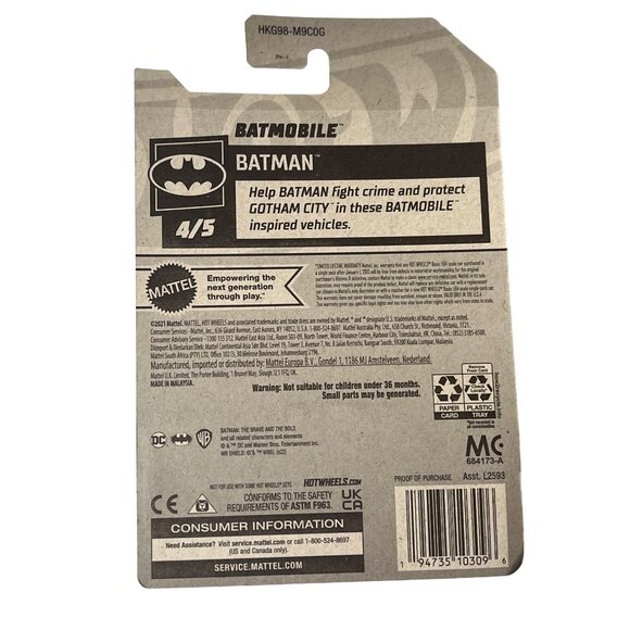 Hot Wheels Batmobile Burgundy Batman 2024 Mainline DC Comics 137/250 Car - Picture 2 of 8